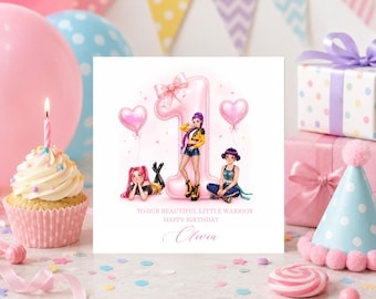 Kpop 1st Birthday Invitation Template, Huntrix Girl Pop Star Party Invite, Editable Canva Template, Instant Download, Printable Invite