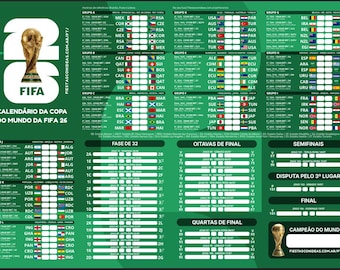 Printable FIFA World Cup 2026 Calendar | Complete Match Schedule and Bracket | Digital A4 PDF | Tracking Spreadsheet
