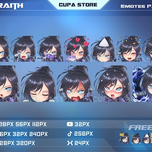 Apex Legends Wraith Emotes, Wraith Emotes // Twitch Emotes, Discord Emotes, Youtube Emotes.