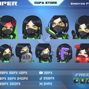 Emote Viper Valorant, Emote Viper // Emote Twitch, Emote Discord, Emote Youtube.