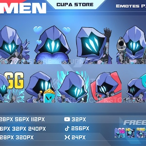 Omen Valorant Emotes, Omen Emotes // Twitch Emotes, Discord Emotes, Youtube Emotes.
