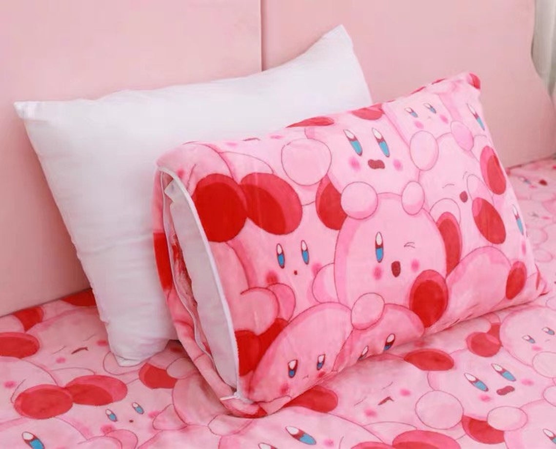 Cartoon Kirby Blanket Pillow Case Etsy Australia