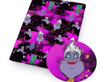 disney evil ursula  polyester cotton  Fabric , DIY