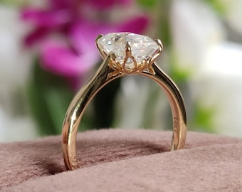 Emerald Cut Oval Ring Mount Magical One Of A Kind Emerald Cut - Main Image