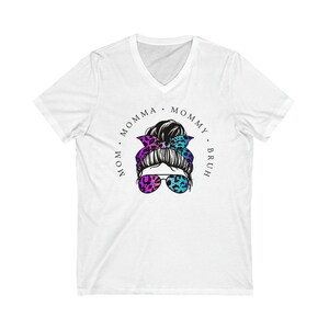 Mama Mama Mama Bruh T-Shirt mit V-Ausschnitt