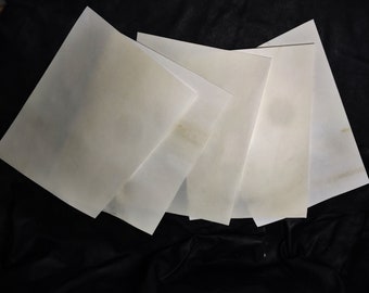 5 Sheets Natural  Parchment - Antique and Traditional - Parchment for calligraphy, painting, bookbinding, artwork and more - Free Shipping