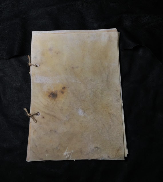 Vellum Notebook Antique Paper Handmade Notebook Goat Etsy