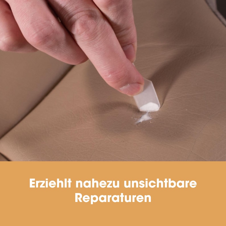 COMPLETE LEATHER REPAIR KIT - Repairs scratches, abrasions, tears, etc. in all types of leather - Furniture, bags & cars image 6