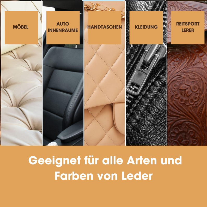 COMPLETE LEATHER REPAIR KIT - Repairs scratches, abrasions, tears, etc. in all types of leather - Furniture, bags & cars image 9
