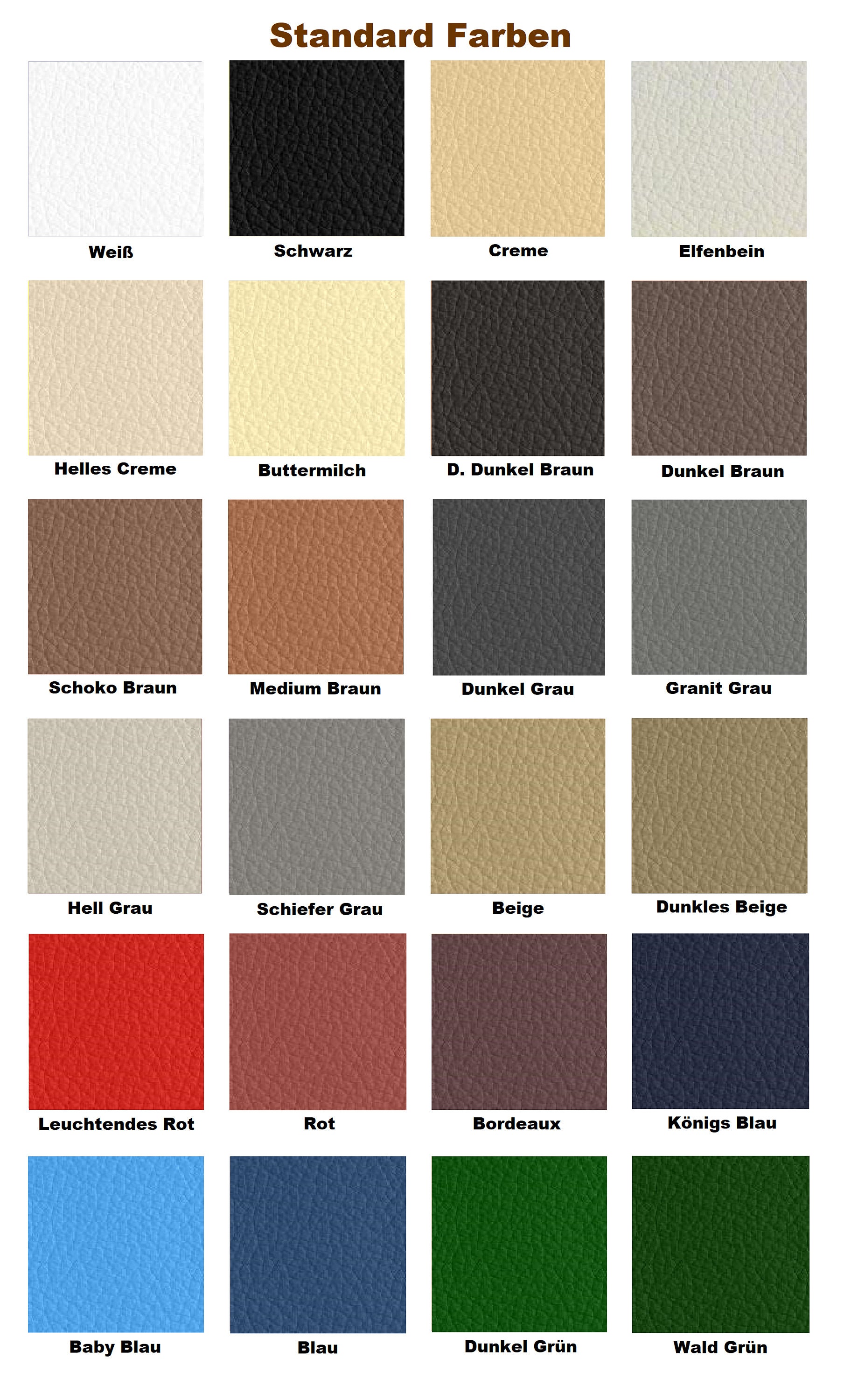 Furniture Clinic LEDER FARBE in 24 verschiedenen Standard Farben um