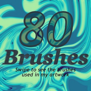 Custom procreate brushes (80 brushes) full set