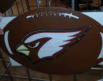 Arizona Cardinals metal wall football
