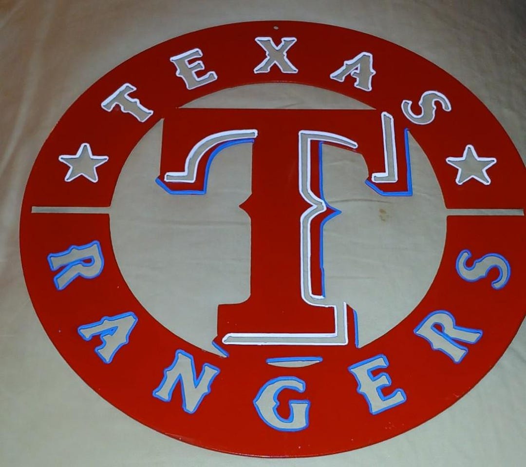 Metal Ranger Sign Texas Rangers Metal Powder-coated Sign With Color Outline - Etsy