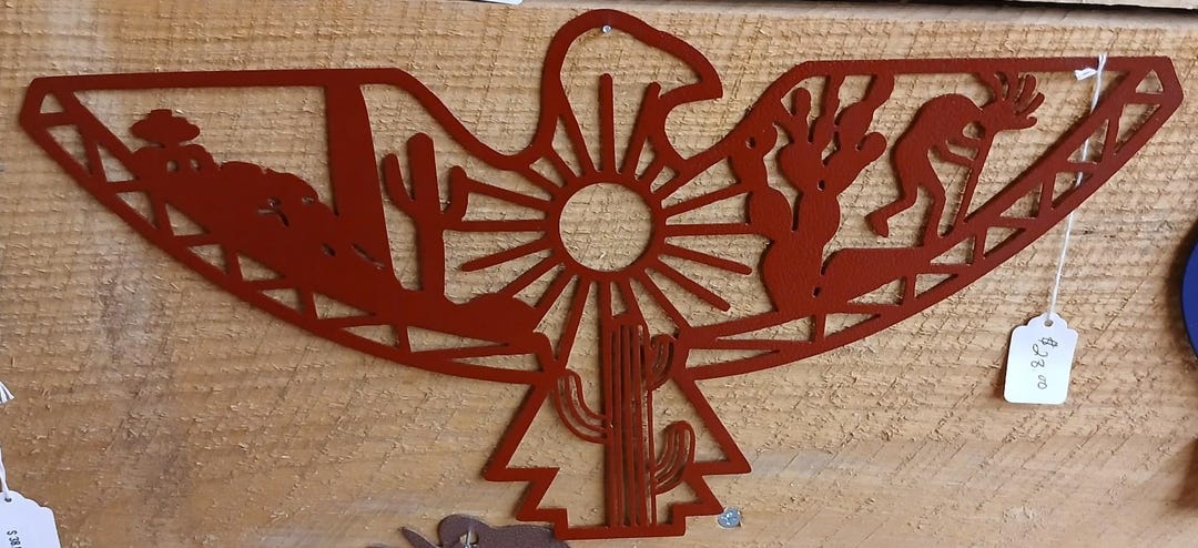 Aztec Eagle Metal Powder-coated Sign - Etsy