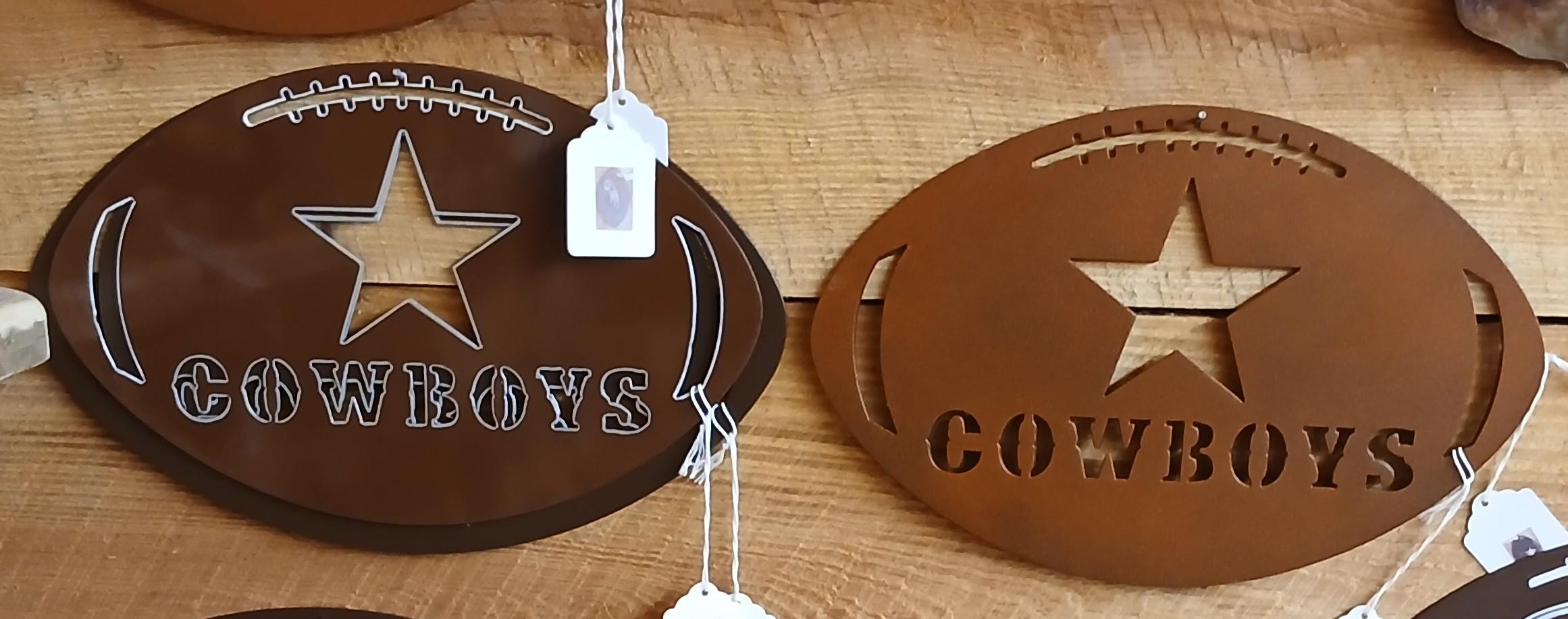 Dallas Cowboys Metal Powder-coated Football - Etsy
