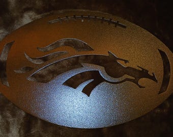 Denver Broncos metal powder-coated football