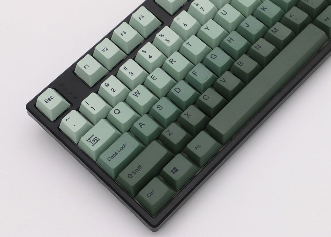 Gradient Green Keycap Set, OEM Profile, PBT, Cherry MX