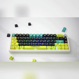 Cyberpunk 130 Custom Keycaps for Gamers Durable Set Compatible with Mechanical Keyboard MX Switch Type OEM Profile