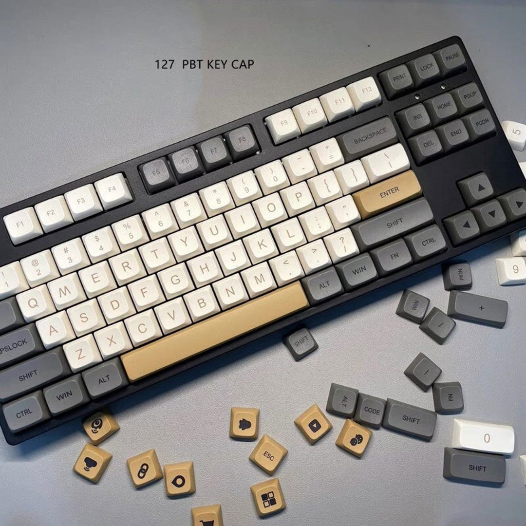 127 Keys Cherry Blossom Keycap Set OEM Profile PBT Five-sided Sublimation  Keycaps for Mechanical Keyboard