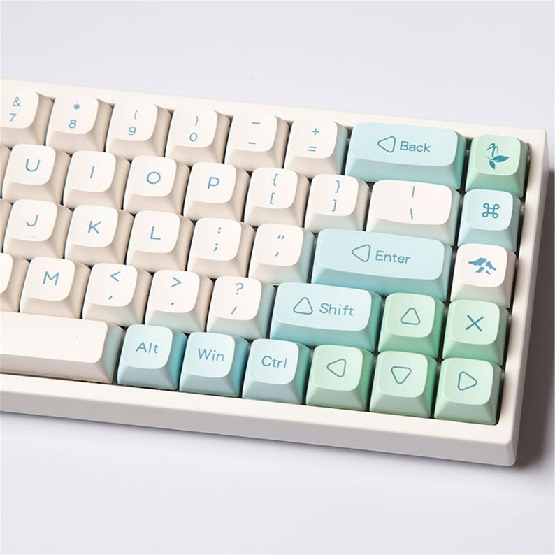 132pcs Mint Theme Keycap Set Light Blue Green Keycap XDA Etsy
