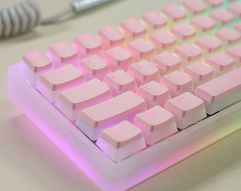 121pcs Double Shot Pudding-Style Keycap Set, PBT Keycap, Pink Keycap, Clavier mécanique Keycap, Cute Keycap Set, OEM Keycaps, Keycap Cadeaux