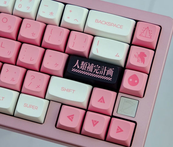 Pink Anime Evangelion Theme 139/151 Teclas para teclado mecánico Cherry MX  Switch Teclas sueltas SOLAMENTE -  México