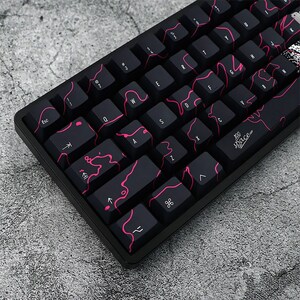 60% PBT Keycaps Set Profile for MX Switches Mechanical Gaming Keyboard GK61  h