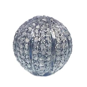 Natural Diamond Beads, Diamond Beads Ball, Diamond Beads Finding, Pave Diamond Beads, Round Diamond Jewelry Making,  Designer Diamond Balls