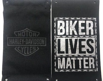 Biker Lives Matter Tether Set Custom Made for Harley Touring Saddlebags