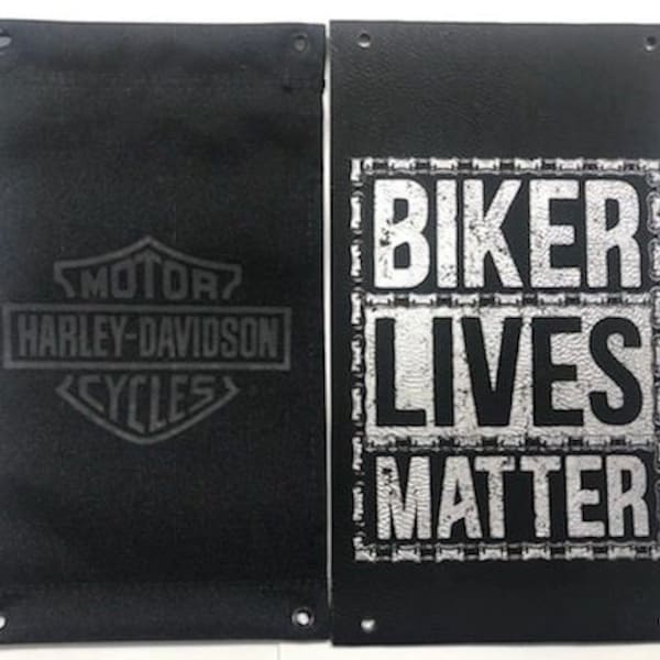 Biker Lives Matter Tether Set Custom Made for Harley Touring Saddlebags
