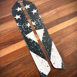 Grunge Style US Flag Saddlebag Reflector Insert for 2014 and Up Harley Touring Models