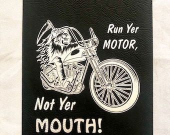 Don't Run Your Mouth Custom Saddlebag Tethers for Harley Touring Models including Road Glide, Street Glide, Electra Glide
