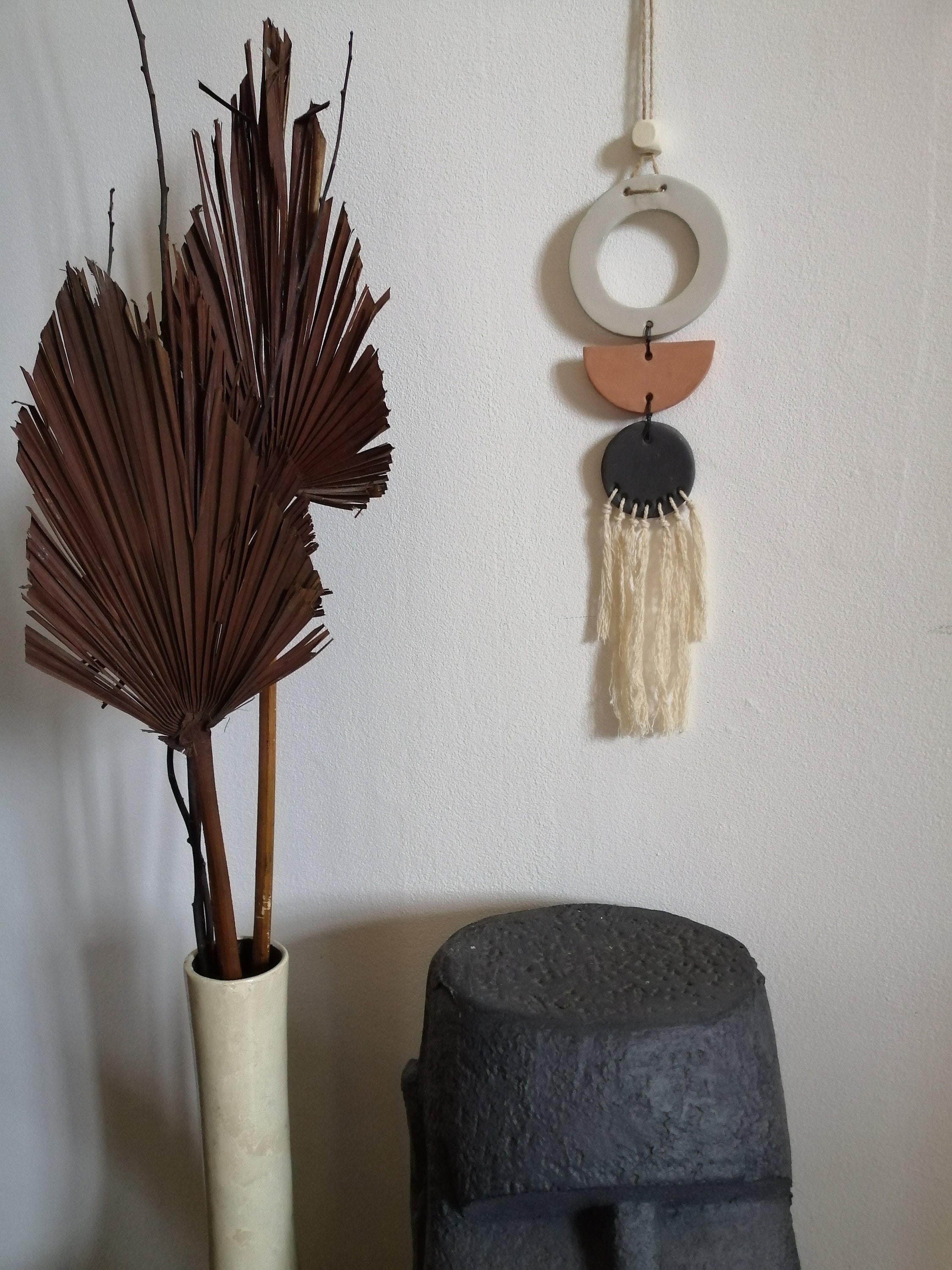 Suspension Murale Ethnique en Argile