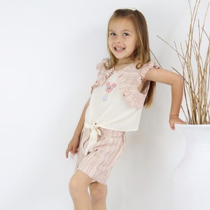 Girls' Blouse and Shorts Set With Ruffle Detailed Accessories - Etsy
