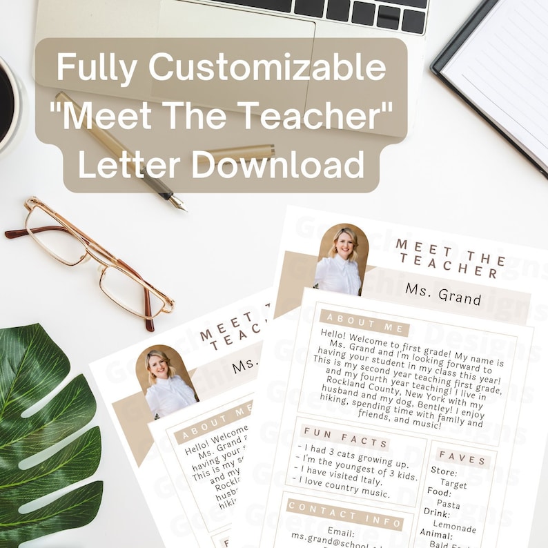 EDITABLE Meet the Teacher Template INSTANT DOWNLOAD Etsy