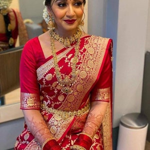 Red Wedding amazing Paithani Saree RajYog-sgquangbinhtourist.com.vn