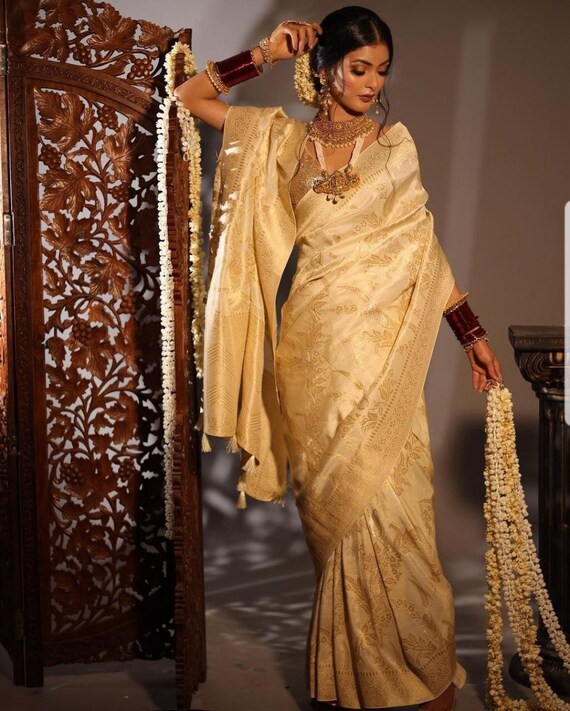 off white saree