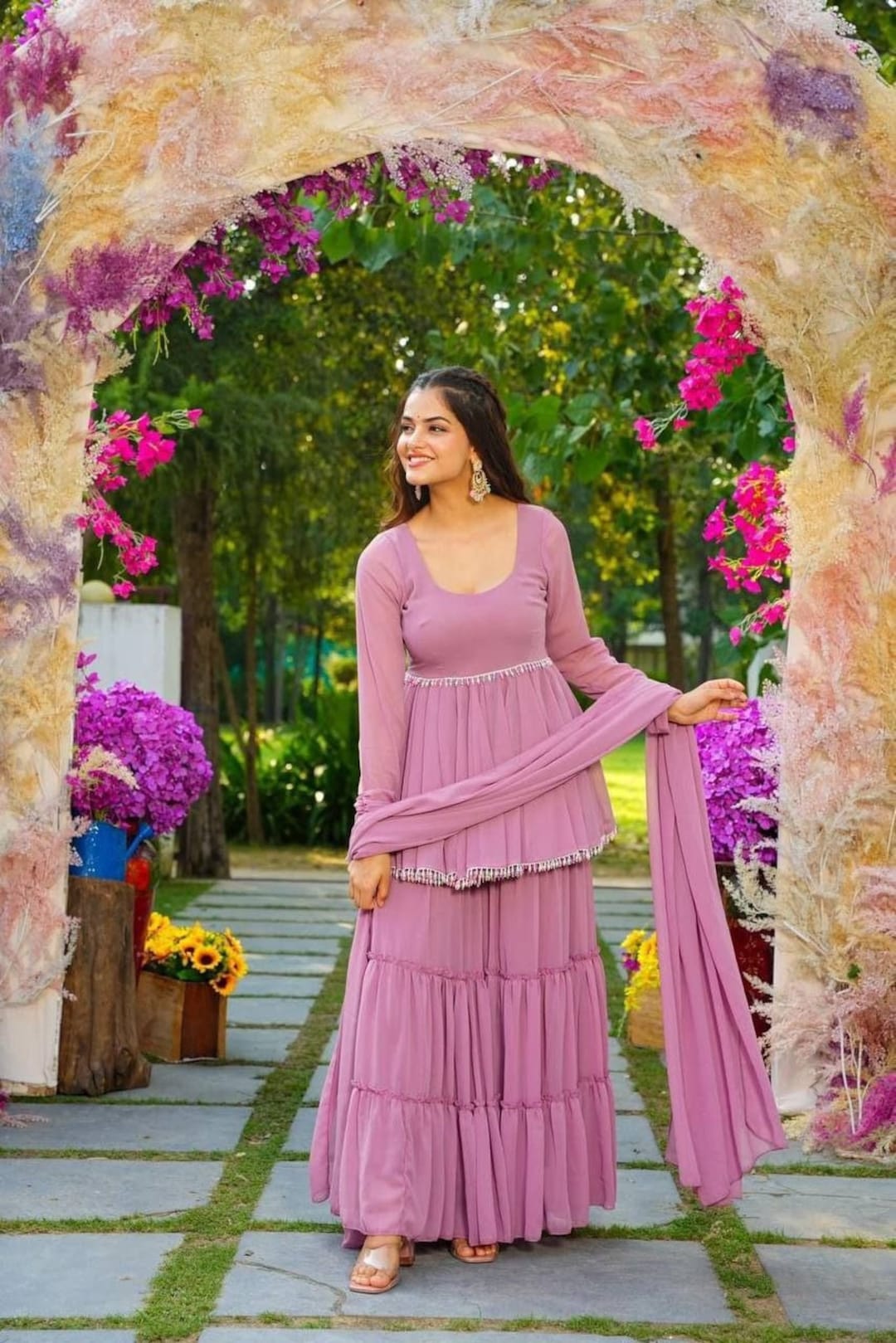 sharara suit with hijab