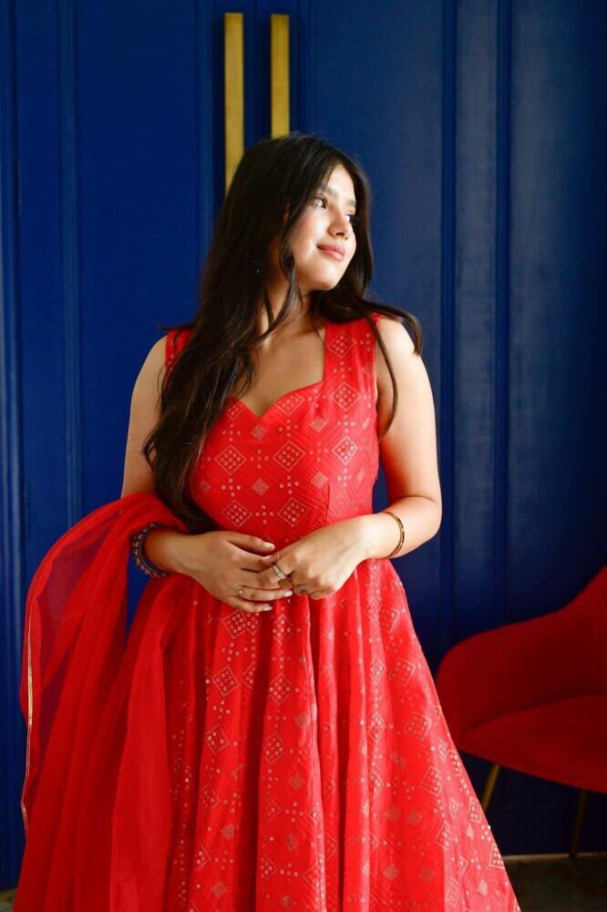 Red Colour Gown Indian Designer Wedding Gown Indian Wedding - Etsy