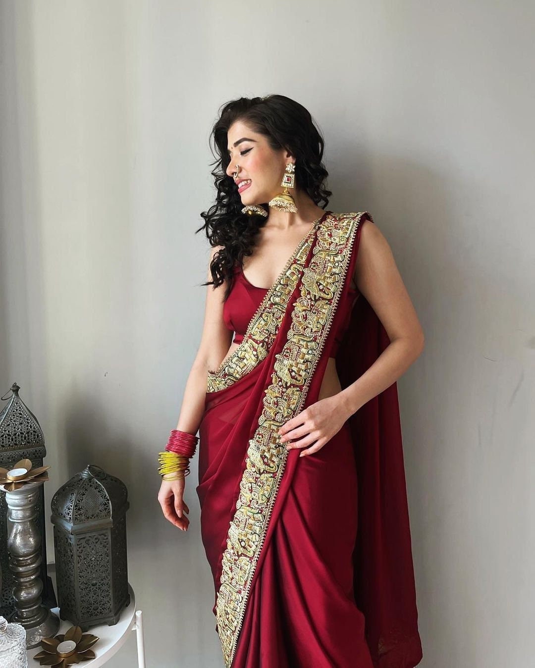 Maroon Saree Blouse - Etsy