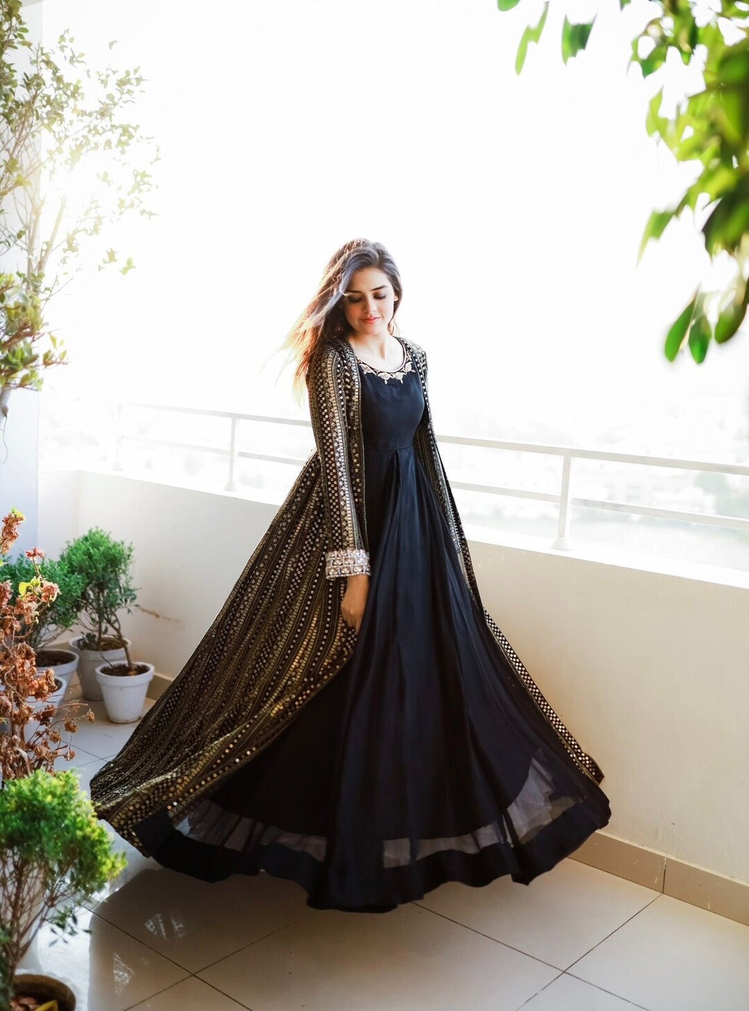Pink Blue Black Colour Gown Indian Designer Wedding Gown Rady - Etsy