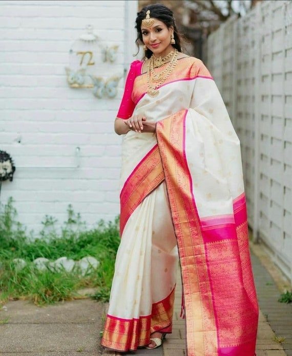 Saree, Green Saree, Silk Saree, Stitched Blouse, Designer Saree