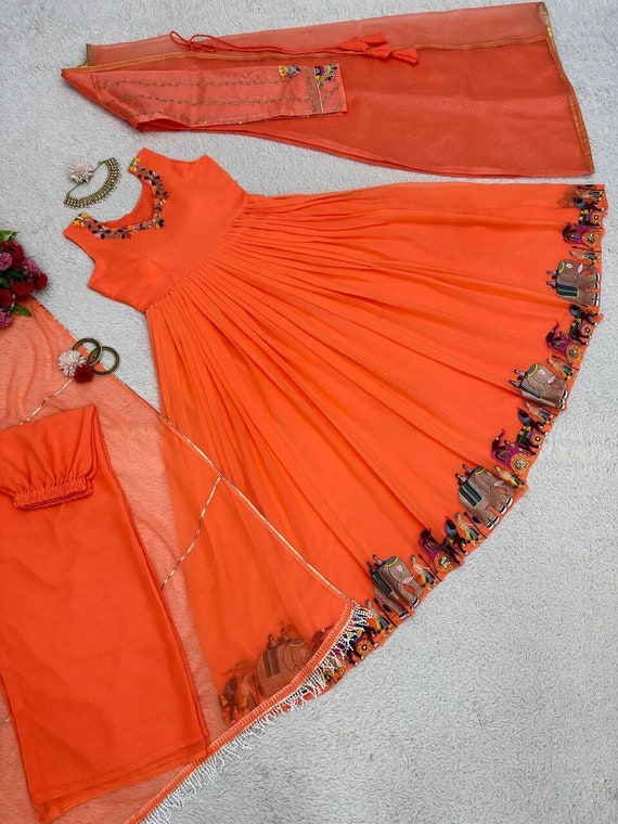 Buy Tafeta Silk Embroidered Designer Gown Online : 108203 - Gown