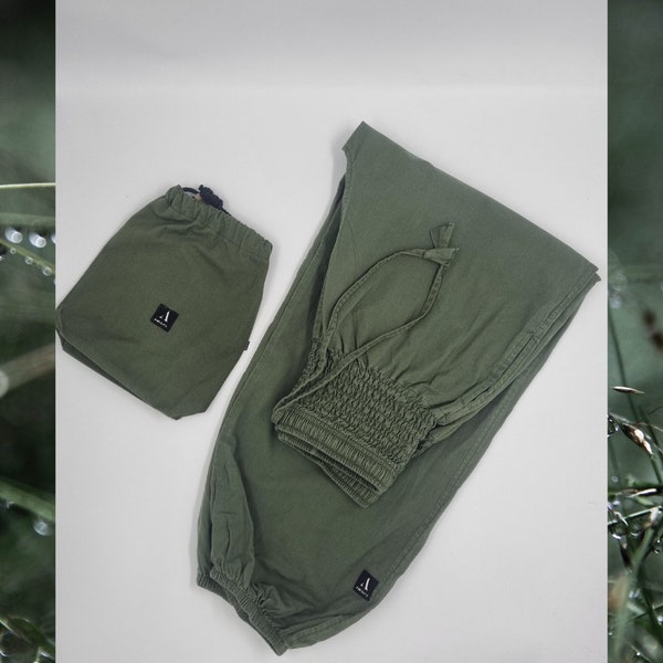Cotton Baggy Yoga Pants, Harem Pants Women, High Waist Pants, Hippie Pants, Yoga Trousers, Hippy Baggy Pants, Boho Pants, Casual, Army Green