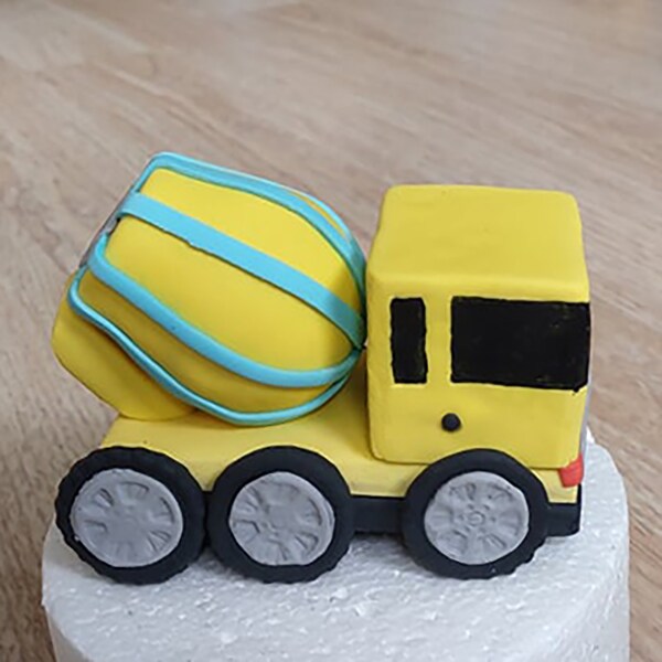 Personalized Concrete Truck Cake Topper Etsy