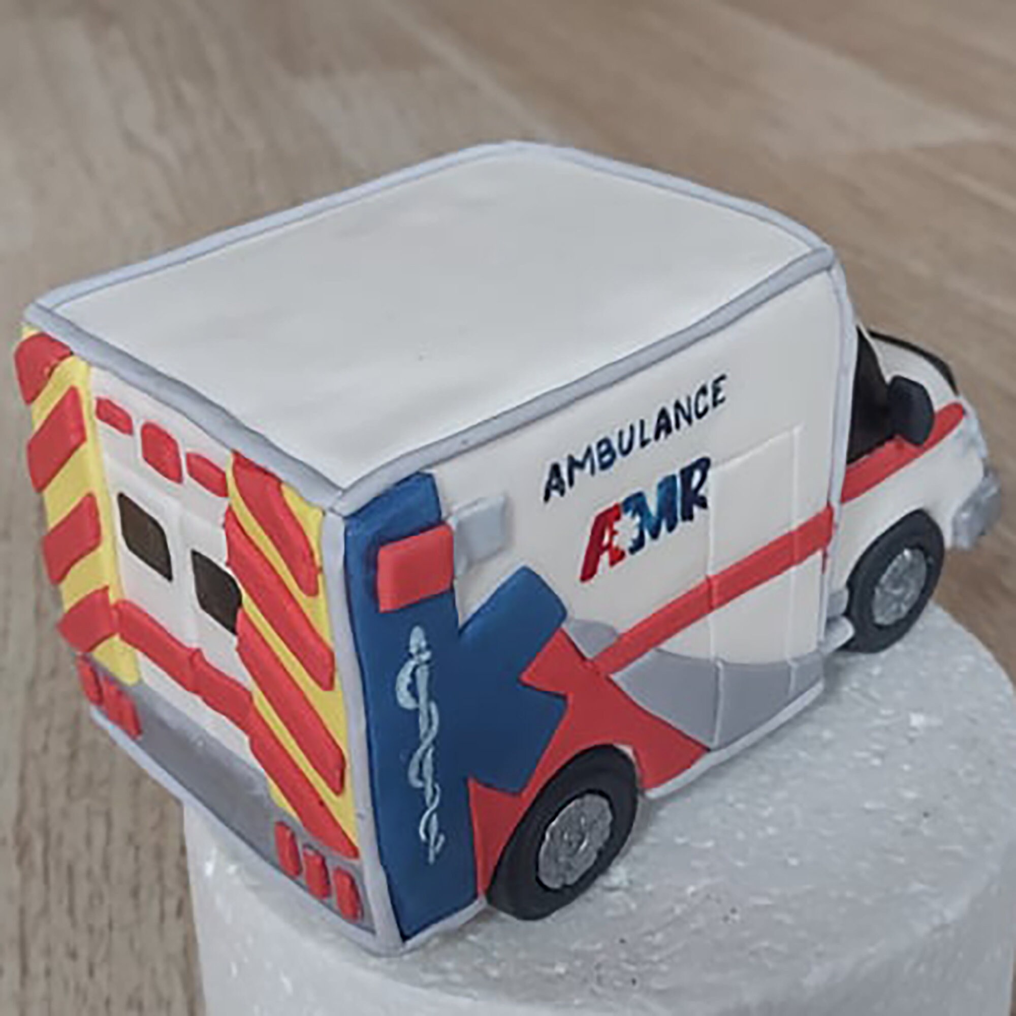 Ambulance Cake Topper, Fondant, Handmade Edible, ambulance cake