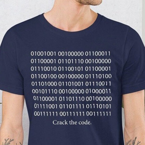 Binary Code Message, Coding, Programming, Computer Code Short-Sleeve Unisex T-Shirt