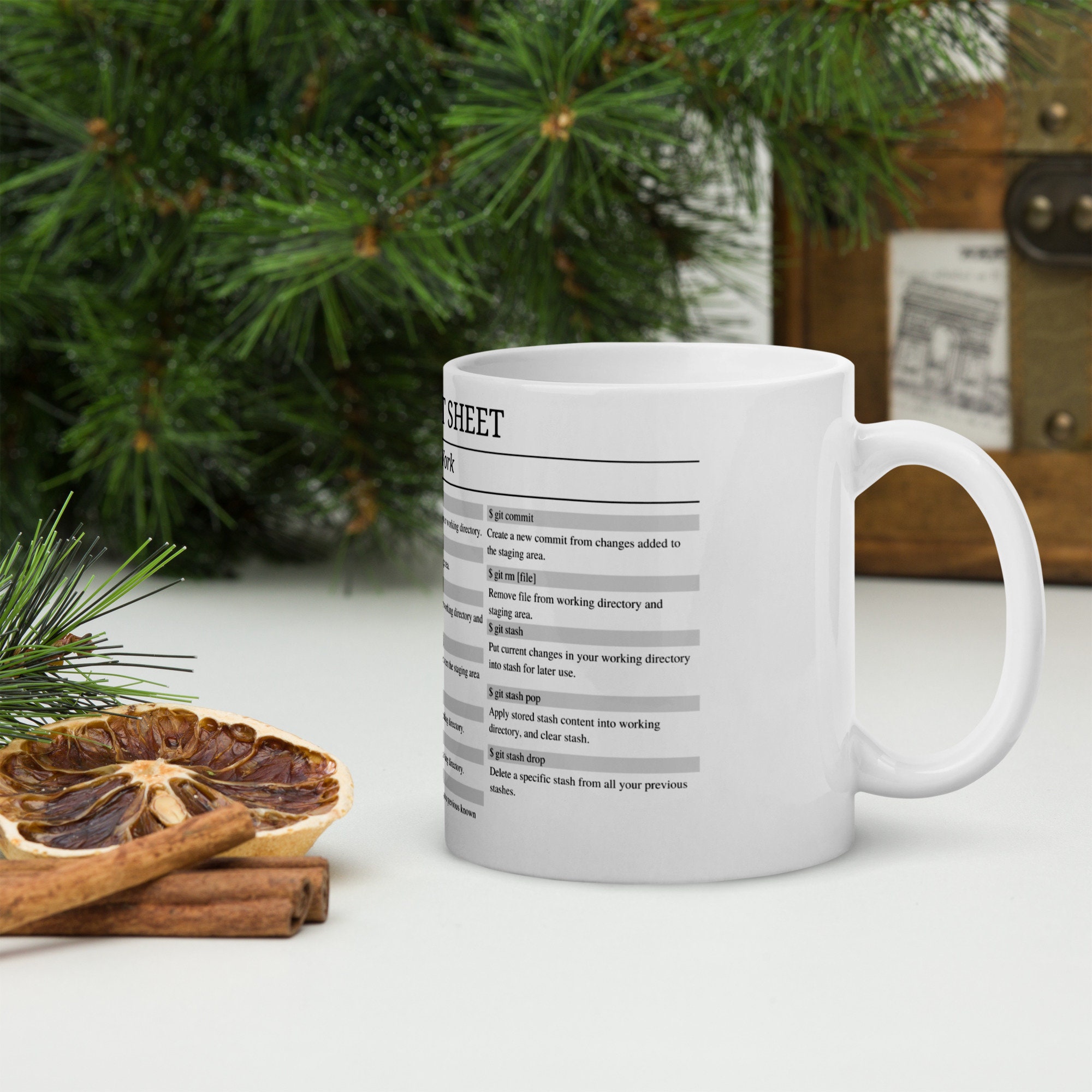 Git Cheat Sheet Mug, Developer Mug, Software Engineer, Nerd Gift ...