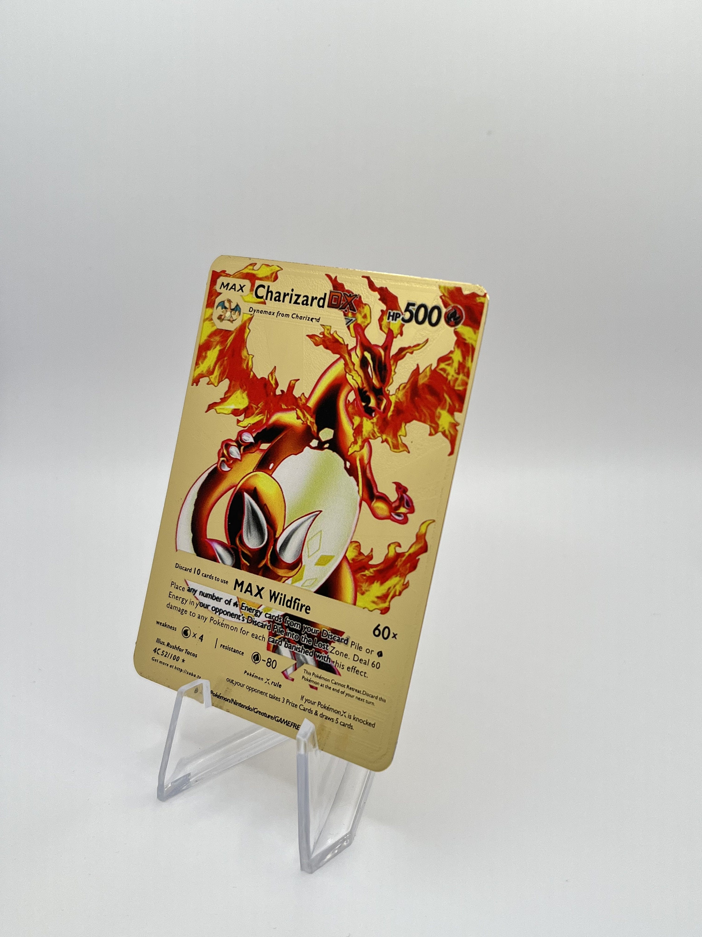Charizard DX Max Shiny Gold Metal Pokemon Card Gift for - Etsy