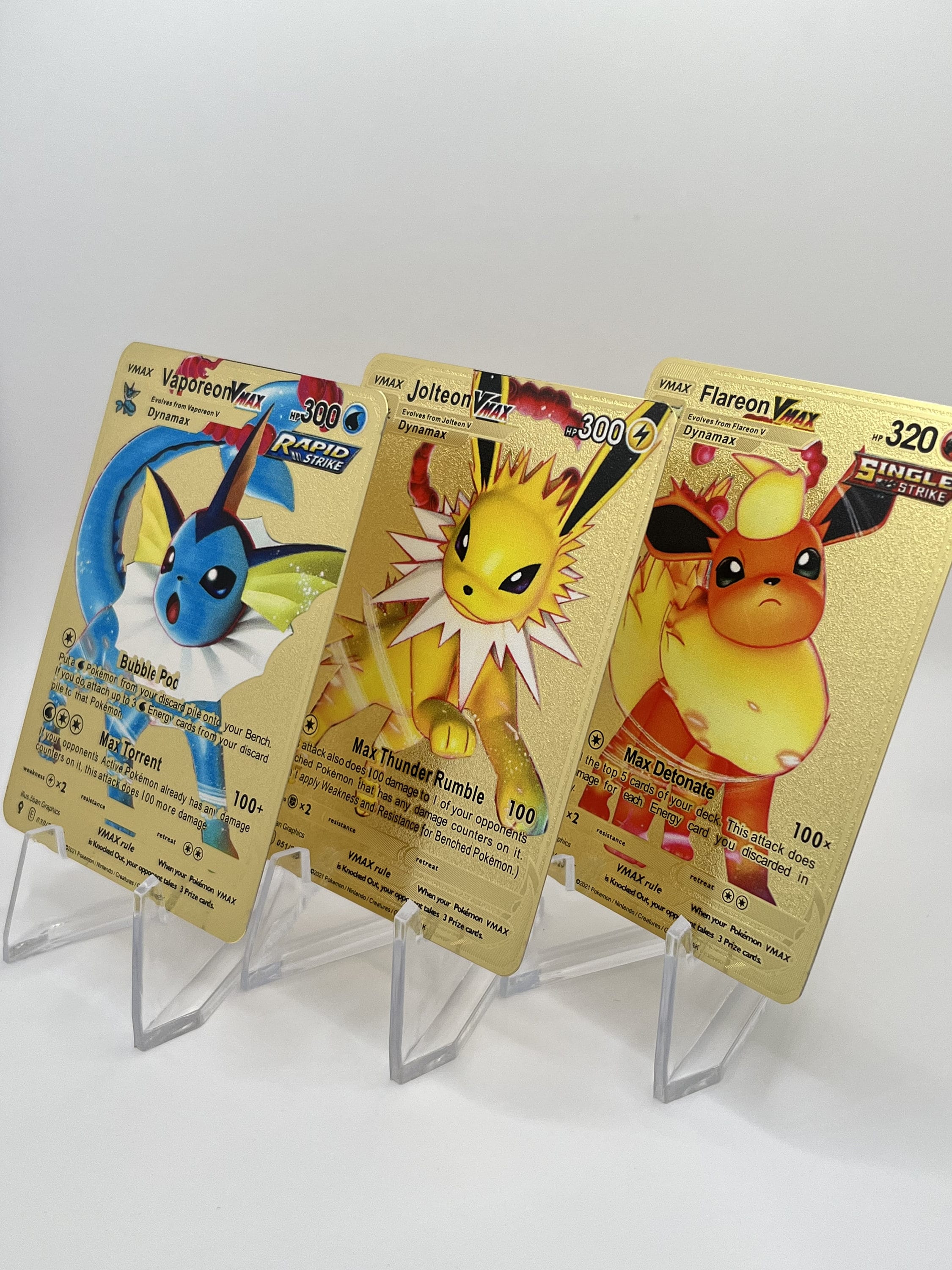 Set of 3 Flareon Jolteon Vaporeon Eevee Evolutions Rainbow - Etsy